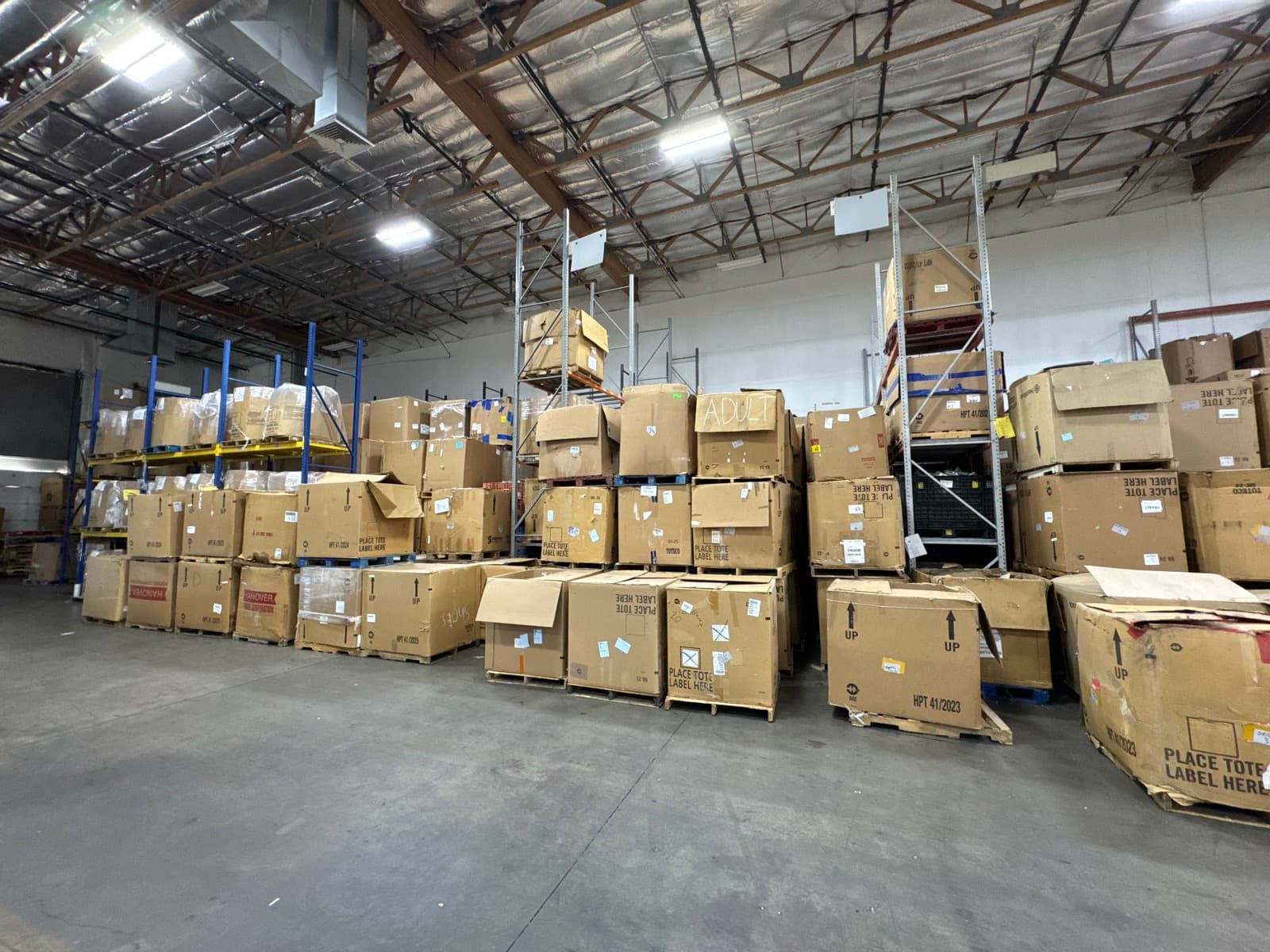 BookDrop warehouse — thousands of books ready for redistribution